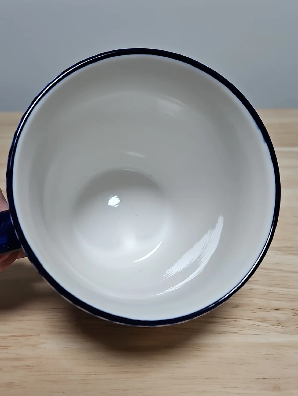 Vintage Starbucks Barista Sunflower Fruit Cobalt Blue Ceramic Mug 2001